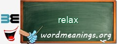 WordMeaning blackboard for relax